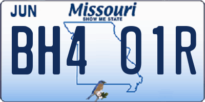 MO license plate BH4O1R
