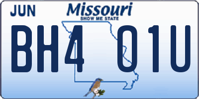 MO license plate BH4O1U