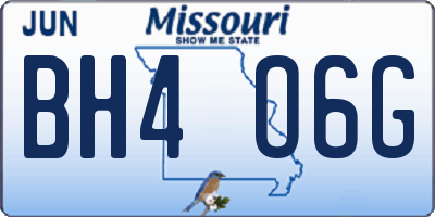 MO license plate BH4O6G