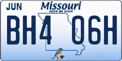 MO license plate BH4O6H