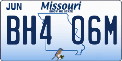MO license plate BH4O6M