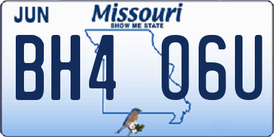 MO license plate BH4O6U