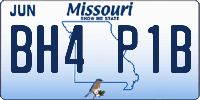 MO license plate BH4P1B