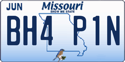 MO license plate BH4P1N