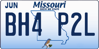 MO license plate BH4P2L