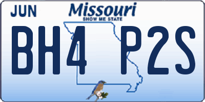 MO license plate BH4P2S