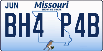 MO license plate BH4P4B