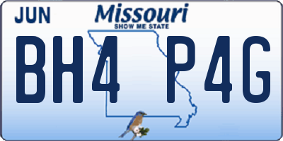 MO license plate BH4P4G