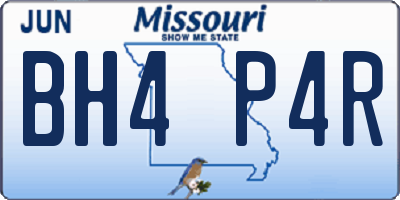 MO license plate BH4P4R
