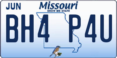 MO license plate BH4P4U