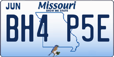 MO license plate BH4P5E