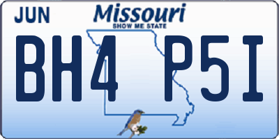 MO license plate BH4P5I