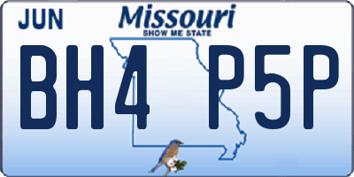 MO license plate BH4P5P