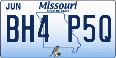 MO license plate BH4P5Q