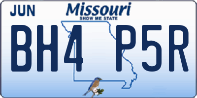 MO license plate BH4P5R