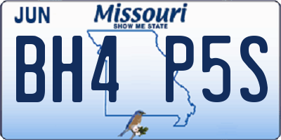 MO license plate BH4P5S