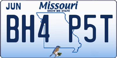 MO license plate BH4P5T