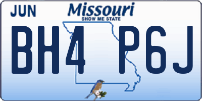 MO license plate BH4P6J