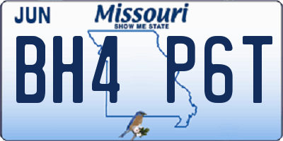 MO license plate BH4P6T