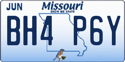 MO license plate BH4P6Y