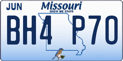 MO license plate BH4P7O