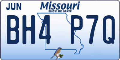 MO license plate BH4P7Q