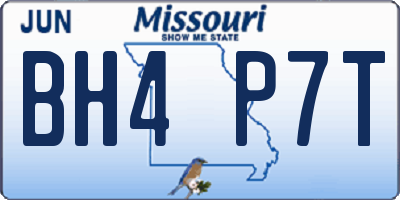 MO license plate BH4P7T