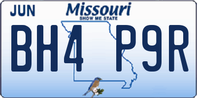 MO license plate BH4P9R