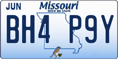 MO license plate BH4P9Y