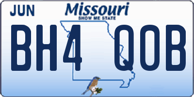 MO license plate BH4Q0B