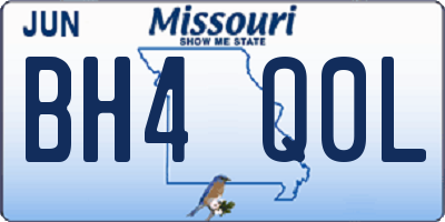 MO license plate BH4Q0L