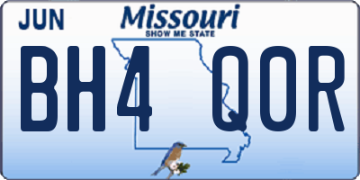 MO license plate BH4Q0R