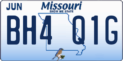MO license plate BH4Q1G