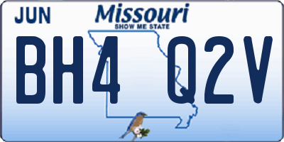 MO license plate BH4Q2V