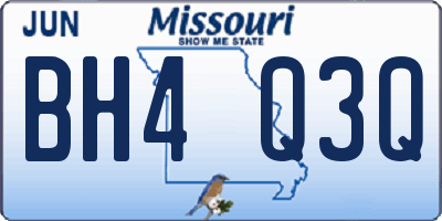 MO license plate BH4Q3Q