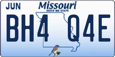 MO license plate BH4Q4E