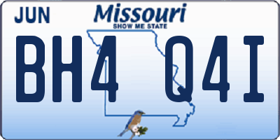 MO license plate BH4Q4I