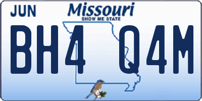 MO license plate BH4Q4M