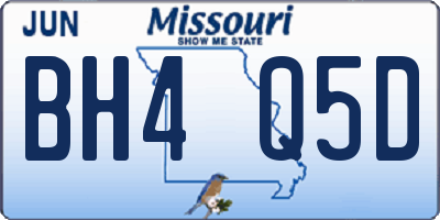 MO license plate BH4Q5D
