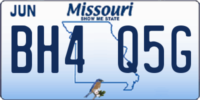 MO license plate BH4Q5G