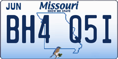 MO license plate BH4Q5I