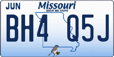 MO license plate BH4Q5J