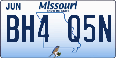 MO license plate BH4Q5N
