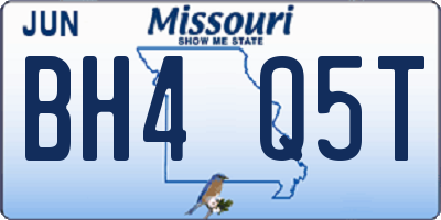 MO license plate BH4Q5T