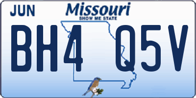 MO license plate BH4Q5V