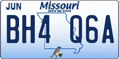 MO license plate BH4Q6A