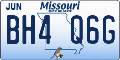 MO license plate BH4Q6G