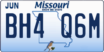 MO license plate BH4Q6M