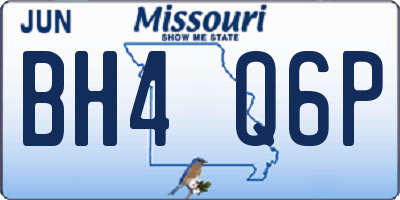 MO license plate BH4Q6P