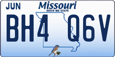 MO license plate BH4Q6V